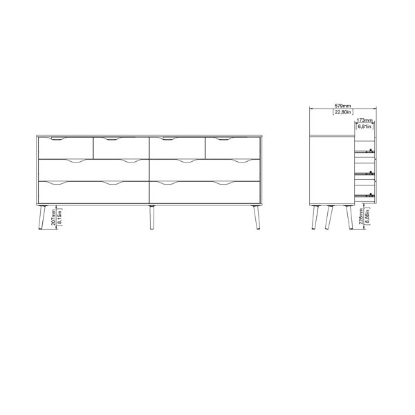 Hashtag Home Dowler 8 Drawer 77.05" W Double Dresser & Reviews Wayfair